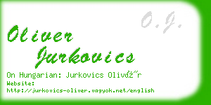 oliver jurkovics business card